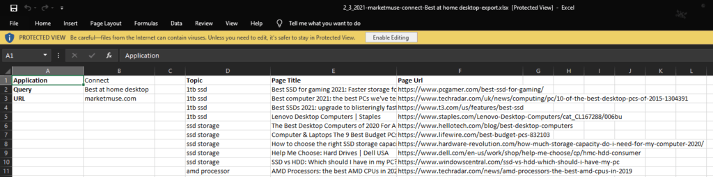 Exporting Data connect application export external