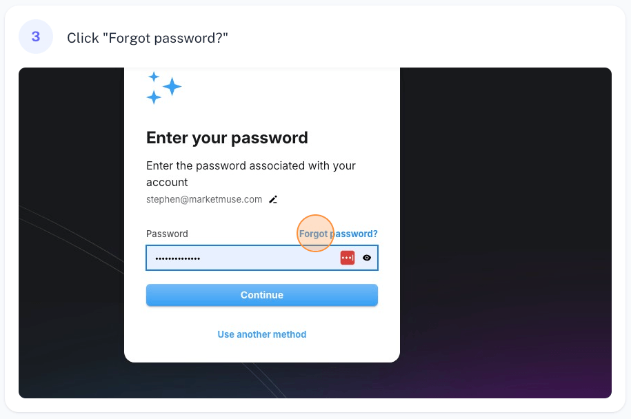 reset password step 3