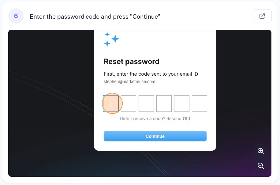 reset password step 6