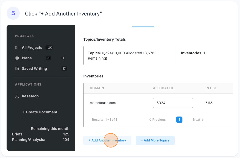 add inventory 5