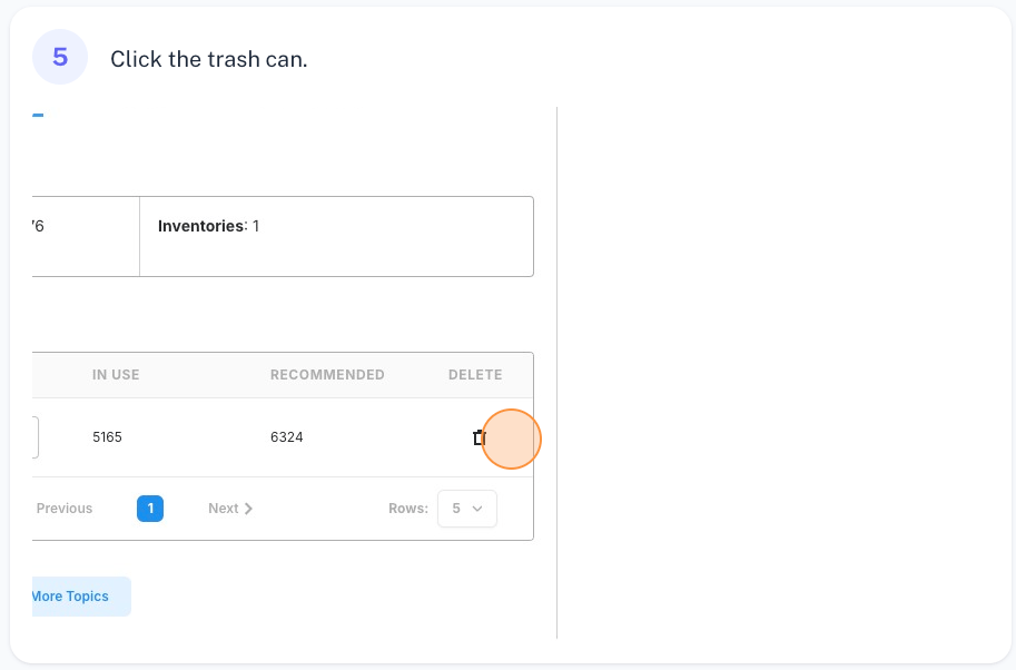 delete inventory 5