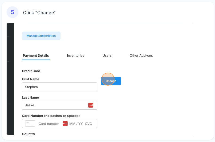 payment details 5